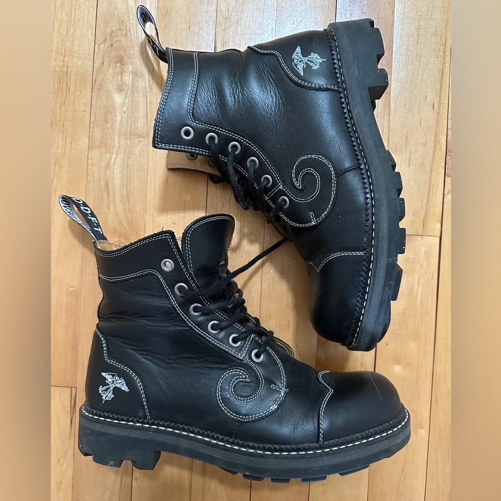 John Fluevog Derby Swirl Angel Boots